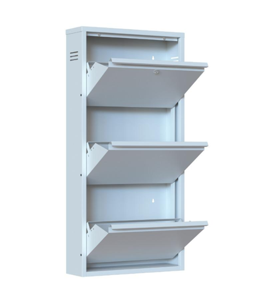 Çelik ayakkabı dolabı 3 kapaklı